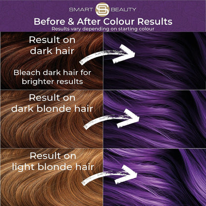 Amethyst Purple Hair Dye Permanent with Anti-Breakage Plex Hair Care, Vegan Hair Dye &amp; Cruelty-Free, 100% Grey Coverage, Purple Hair Colour, For All Hair Types. Smart Beauty