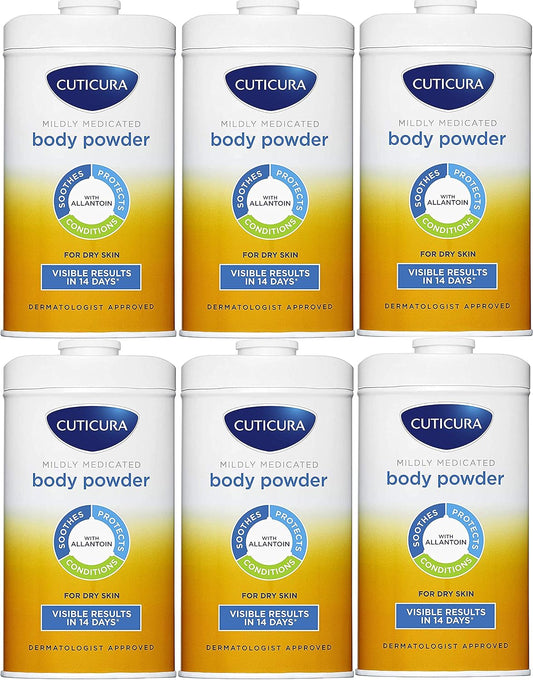 6 x Cuticura Mildly Medicated Talcum Powder 150g