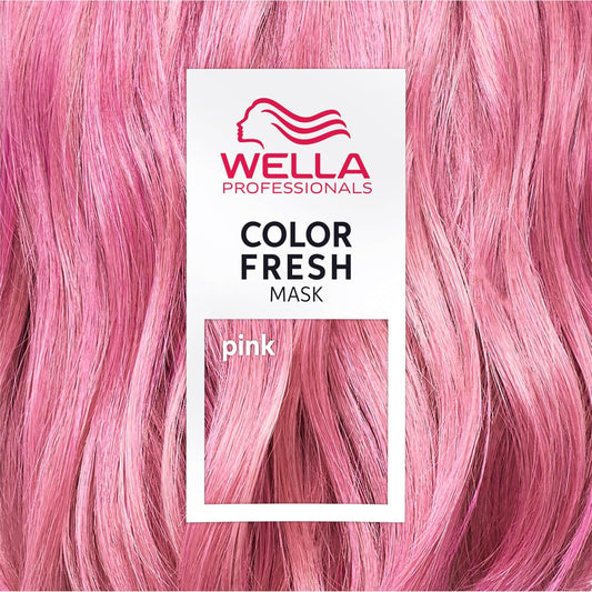 Wella Professionals Pink Blush Color Fresh Mask - Colour Depositing Hair Mask &amp; Home Hair Gloss Treatment - Soft Pink Temporary Hair Dye with Avacado Oil (150ml)