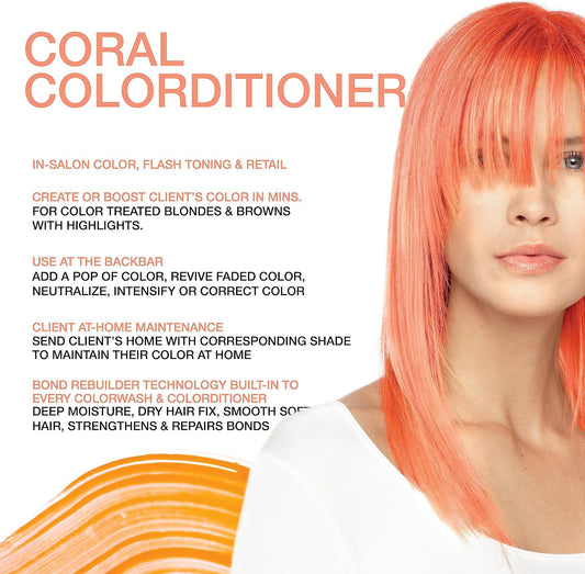 Celeb Luxury Viral Colorditioner: Coral Color Depositing Conditioner, BondFix Bond Rebuilder, 10 Vivid and Pastel Colors, Stops Fade, Conditioner + Vivid Color, Cruelty-Free, 100% Vegan