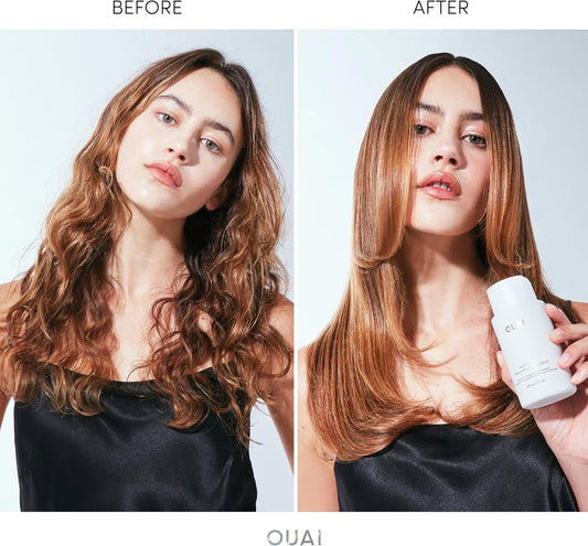 OUAI Hair Gloss - In-Shower Shiny Hair Treatment with Frizz Control - Heat Protectant Hair Glaze Infused with Hyaluronic Acid, Rice Water + Panthenol - Paraben, Phthalate &amp; Sulfate Free (177ml)