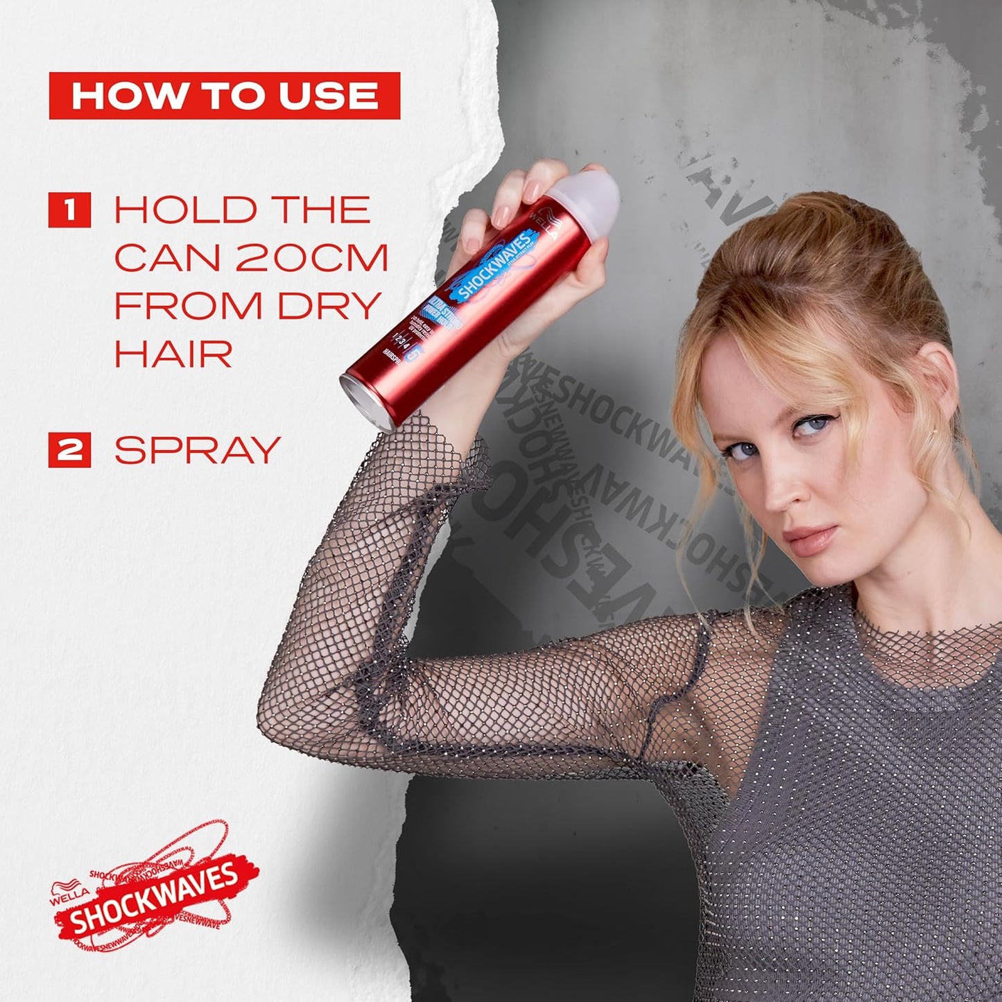 WELLA Shockwaves Ultra‑Strong Hairspray – 250 ml