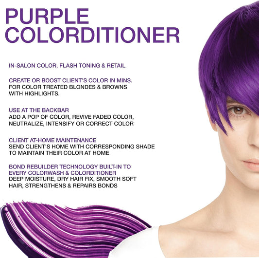 Celeb Luxury Viral Colorditioner: Purple Color Depositing Conditioner, BondFix Bond Rebuilder, 10 Vivid and Pastel Colors, Stops Fade, Conditioner + Vivid Color, Cruelty-Free, 100% Vegan
