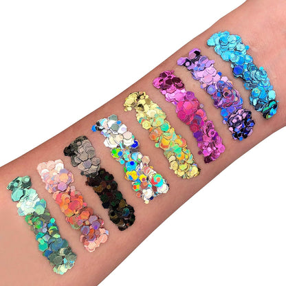 Face Glue by Moon Glitter 10ml Glitter Fix Gel Applier for Face Glitter Vegan Face and Body Adhesive Primer Glue for Glitter, Eye Shadow, Pigment, Eye dust Application