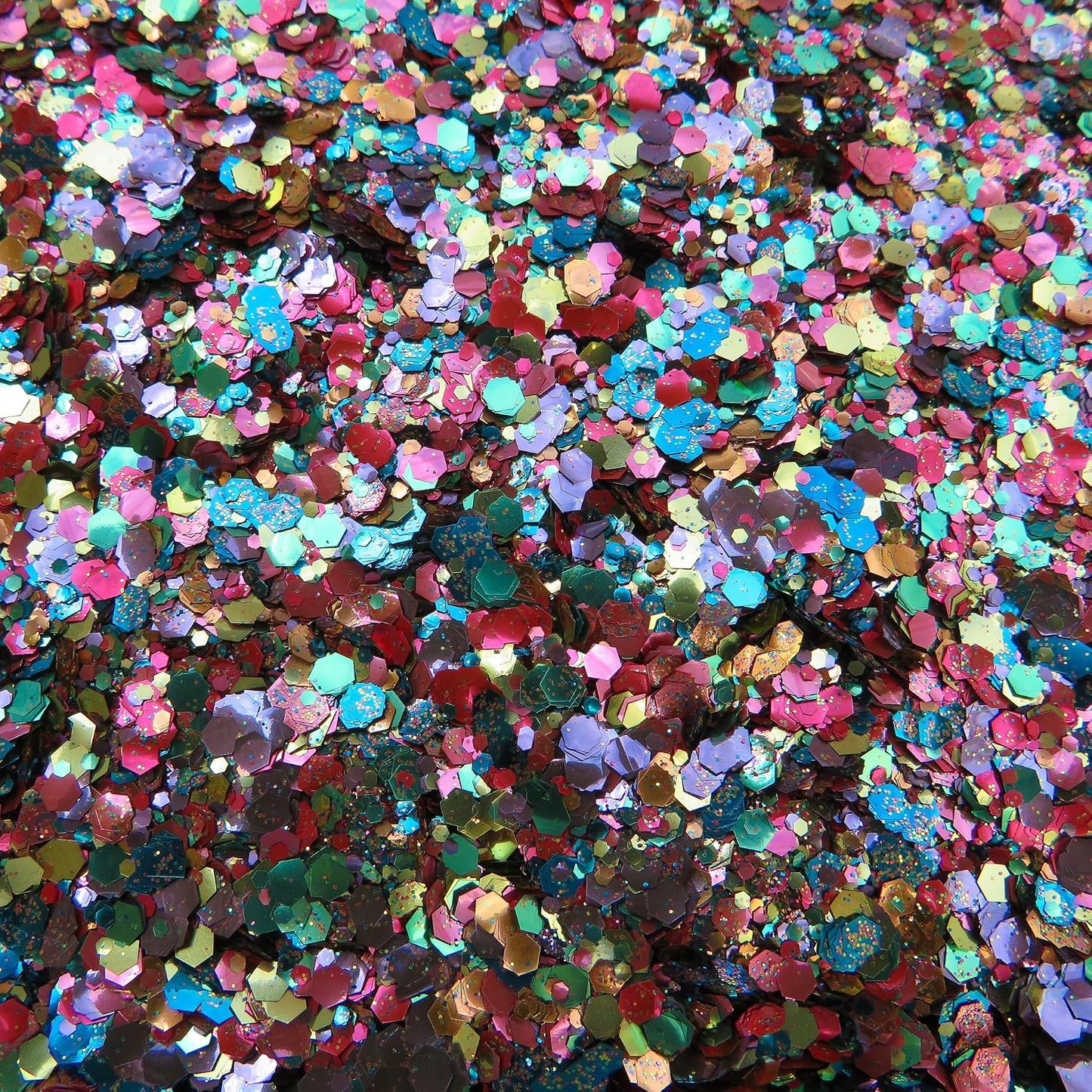 Rainbow Smash Biodegradable Glitter – Eco Friendly Festival Face &amp; Body Glitter | Vegan, Plant-Based, Pride Makeup | 6g Pot of Cosmetic Chunky Eco Glitter
