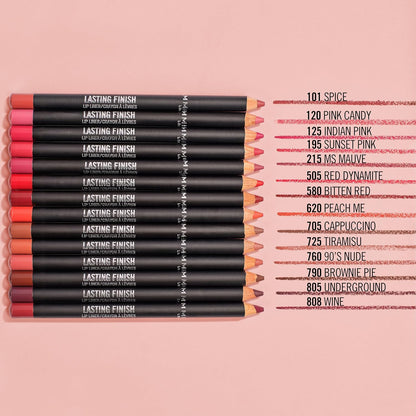 Rimmel Lasting Finish 8HR Lip Liner, Cappuccino, Highly Pigmented Formula, Long-Wearing Creamy Colour, Precise Application and Seamless Blend, For Big &amp; Plump Lips, Vegan &amp; Cruelty Free, 1.2g