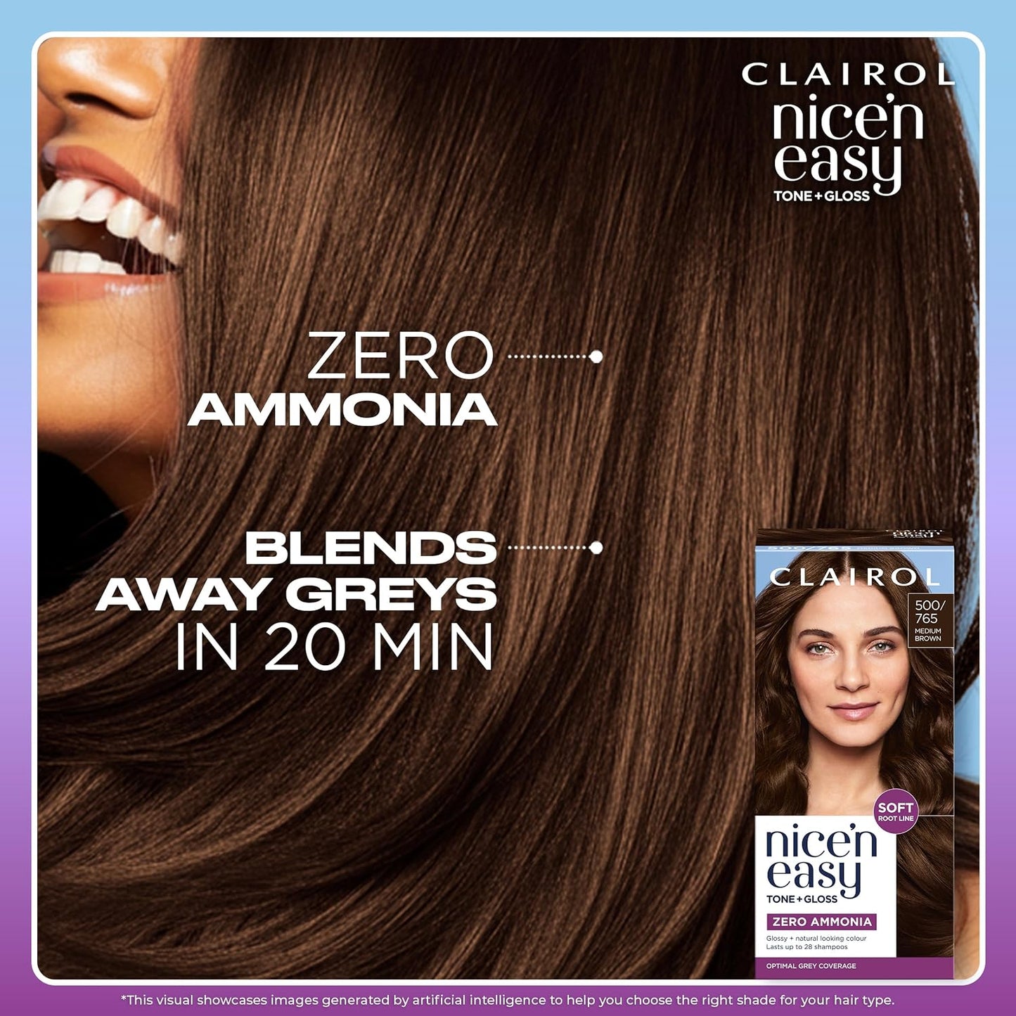 Clairol Nice'n Easy Tone+Gloss Semi Permanent Hair Dye - 537/78 Medium Golden Brown