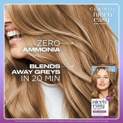 Clairol Nice'n Easy Tone+Gloss Semi Permanent Hair Dye - 811/73 Medium Ash Blonde