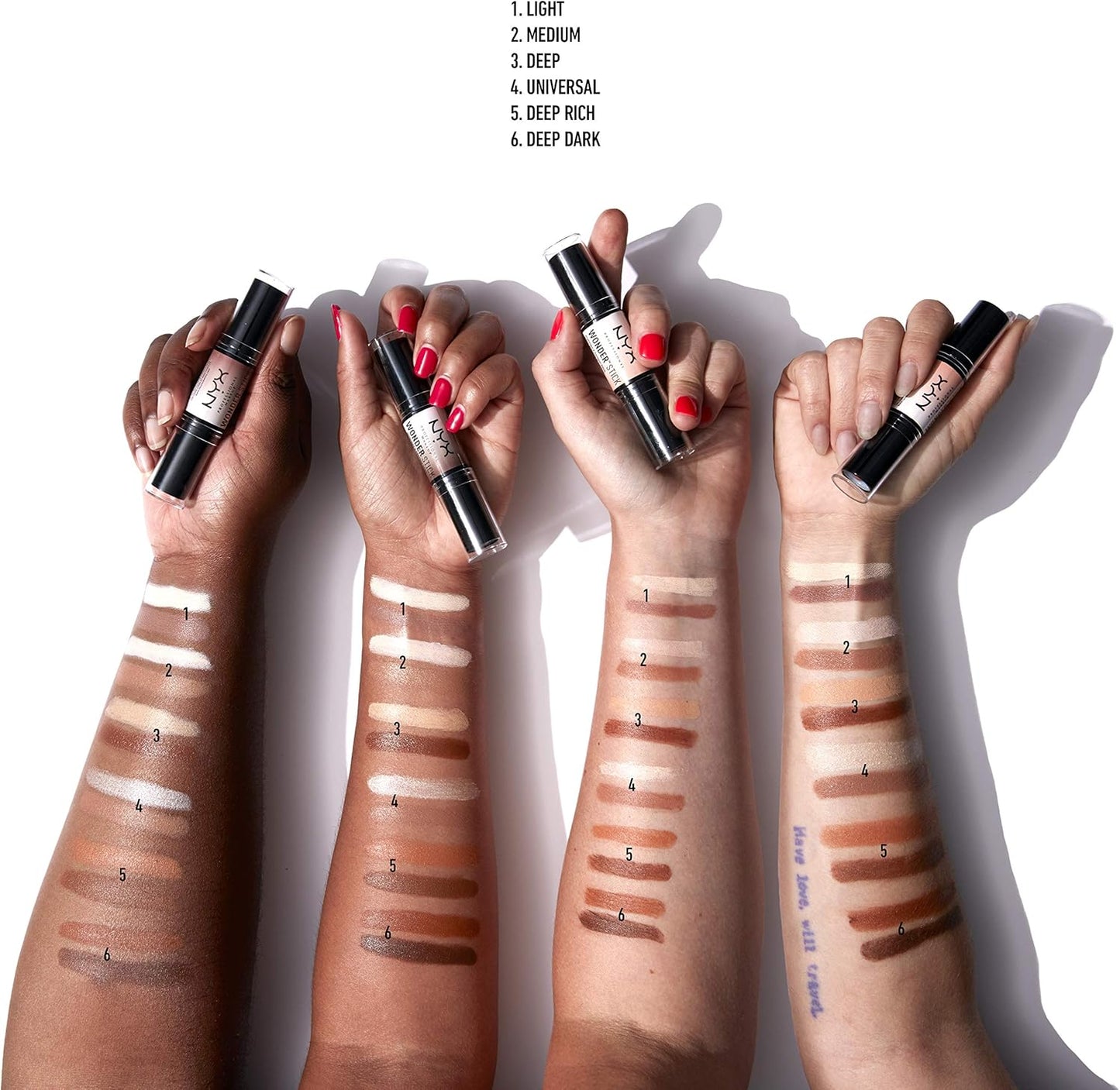 NYX Professional Makeup Wonderstick, Dual-ended Make up Highlight &amp; Contour Stick, On-the-Go Highlight and Contour Stick, Creamy Texture, Shade: Light