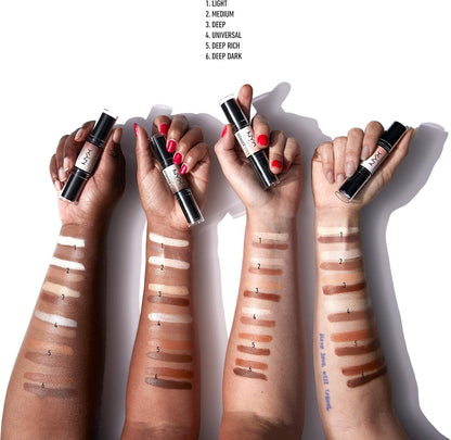 NYX Professional Makeup Wonderstick, Dual-ended Make up Highlight &amp; Contour Stick, On-the-Go Highlight and Contour Stick, Creamy Texture, Shade: Light