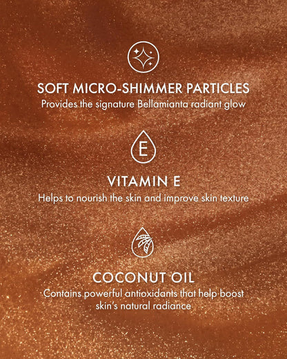Bellamianta Body Illuminating Elixir, Golden Glow, Liquid Bronzer with Shimmer Pigments, Nourishing Hydrating Formula, Long Lasting, Radiant Finish, 45.9g