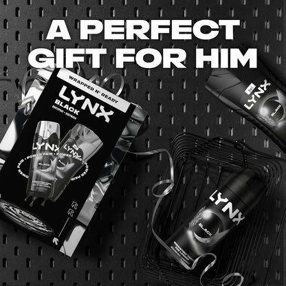 Lynx Black Duo Gift Set with a body wash and a body spray perfect for any occasion 2 piece