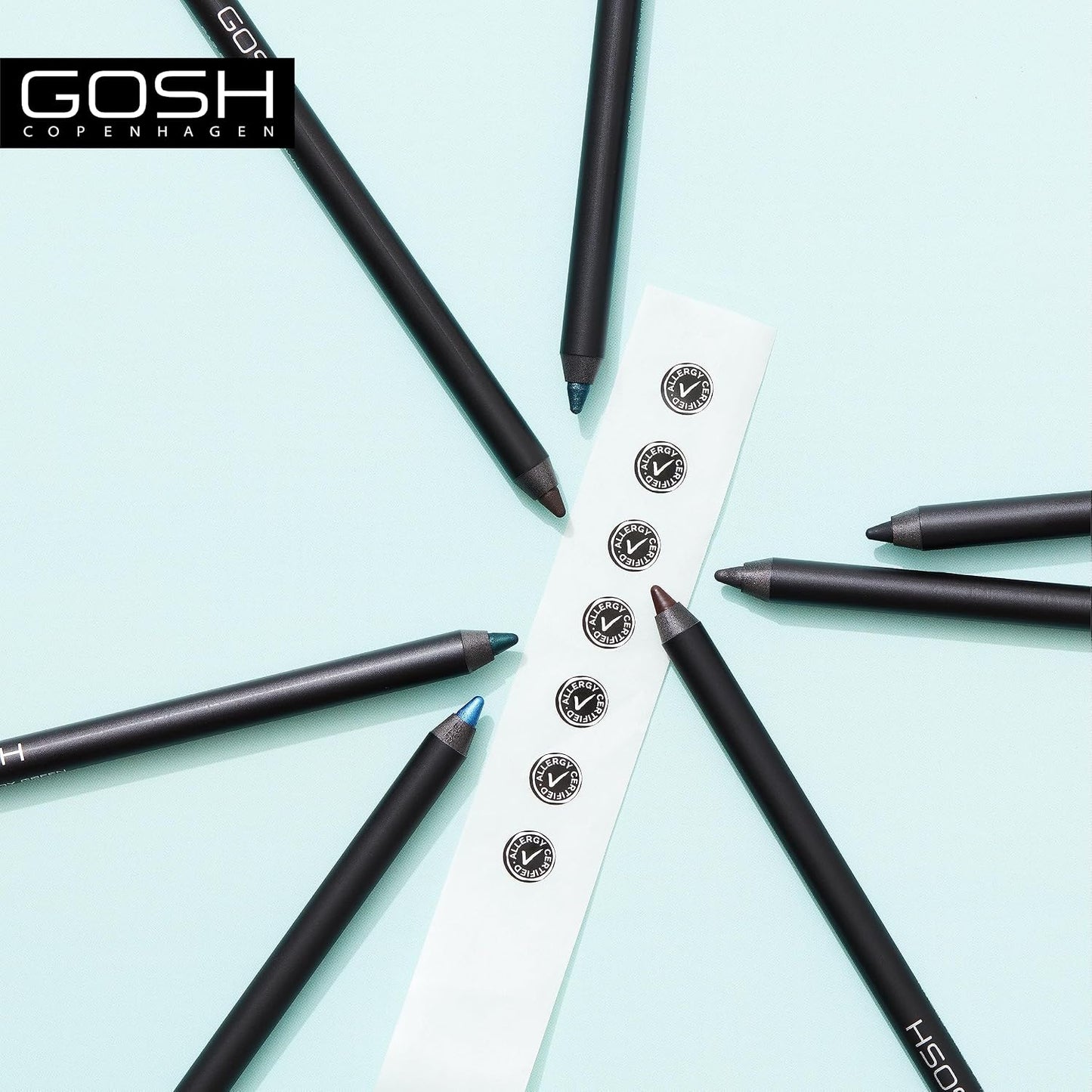 GOSH Eyeliner "Velvet Touch" I Waterproof Eyeliner &amp; Kajal I Soft &amp; Creamy Eye Pencil I Highly Pigmented, Longlasting &amp; Transferproof I Vitamin E &amp; Jojoba Oil I Vegan &amp; Perfume-free I 011 Sky High