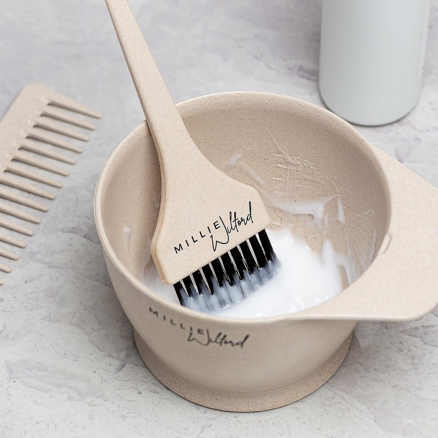 Hair Dye Bowl and Brush Set - Hair Colouring Tool Kit for Highlights, Tinting, bleaching and Root Touch-up at Home, Recycled Plant Fibre (5 piece)