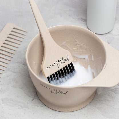 Hair Dye Bowl and Brush Set - Hair Colouring Tool Kit for Highlights, Tinting, bleaching and Root Touch-up at Home, Recycled Plant Fibre (5 piece)
