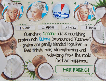 Montagne Juenesse 7th Heaven Coconut Protein Rescue Mask, White, 25 ml (Pack of 4)