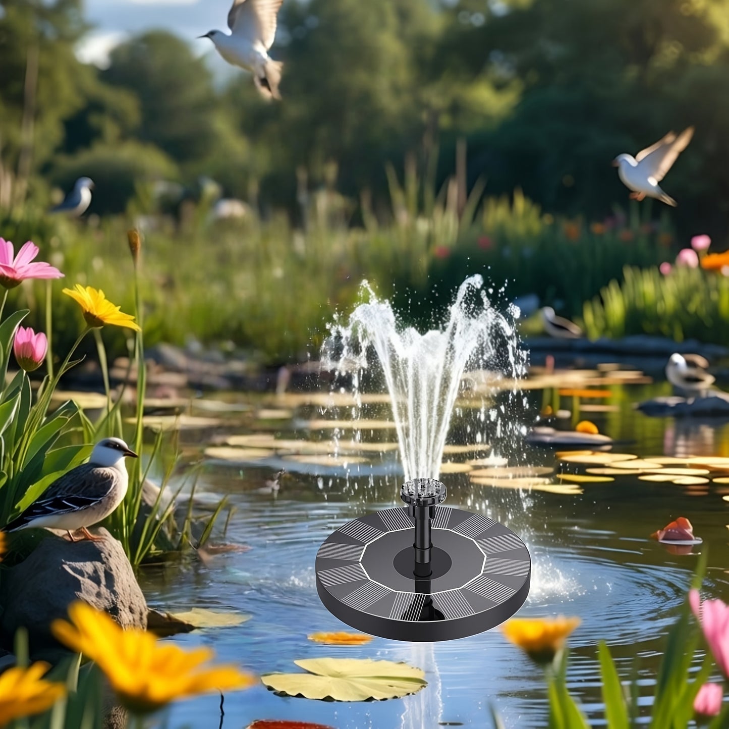 IPX8 Solar Fountain Water Pump for Bird Bath | Floating Solar Pond Aerator & Garden Water Fountain ⛲☀️
