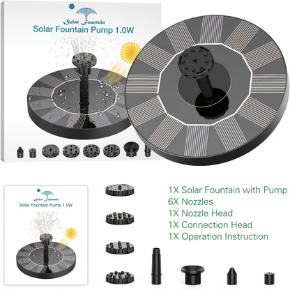 IPX8 Solar Fountain Water Pump for Bird Bath | Floating Solar Pond Aerator & Garden Water Fountain ⛲☀️