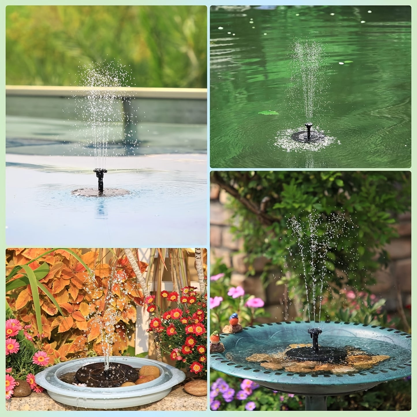 IPX8 Solar Fountain Water Pump for Bird Bath | Floating Solar Pond Aerator & Garden Water Fountain ⛲☀️