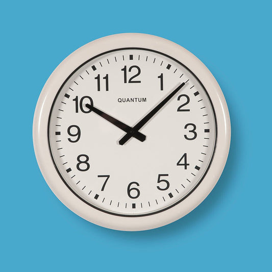 QUANTUM WATER RESISTANT RADIO CONTROLLED CLOCK - BATTERY (420mm)