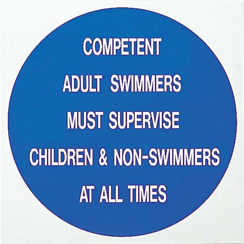 COMPETENT ADULT SWIMMERS SIGN