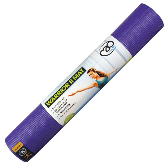 YOGA-MAD WARRIOR II YOGA MAT - PURPLE (4mm)