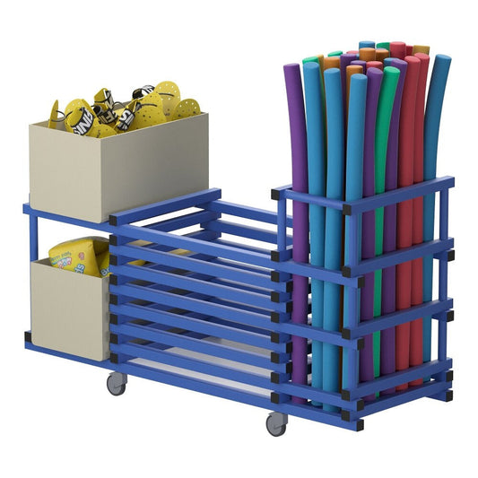 VENDIPLAS MULTIPURPOSE STORAGE TROLLEY - BLUE (THREE-SECTION)