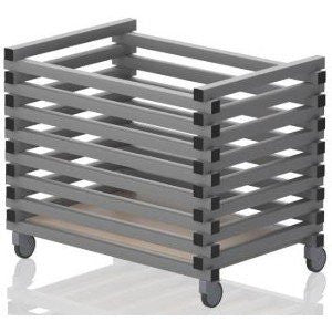 VENDIPLAS MOBILE STORAGE TROLLEY OPEN TOP - GREY (SMALL)