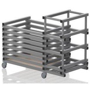 VENDIPLAS MULTIPURPOSE STORAGE TROLLEY - GREY (TWO-SECTION)
