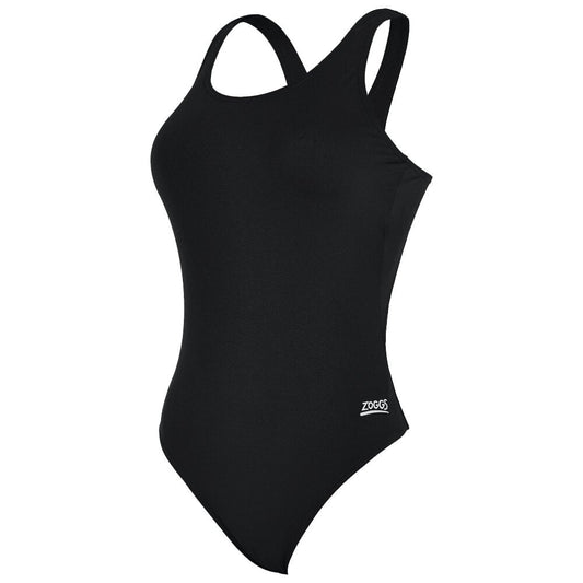 ZOGGS COTTESLOE POWERBACK SWIMSUIT - BLACK