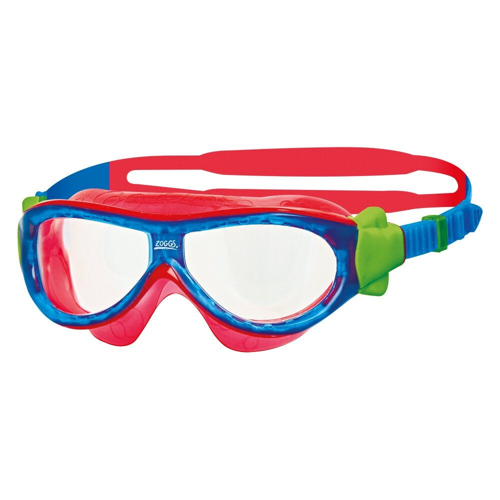 ZOGGS PHANTOM KIDS GOGGLE MASKS - RED/BLUE/CLEAR LENS