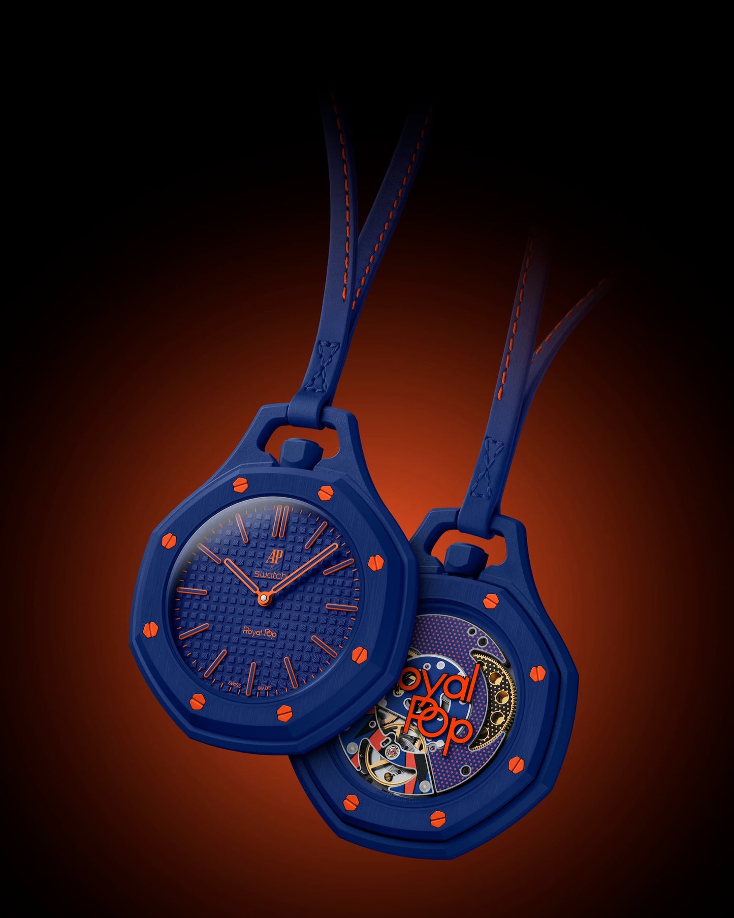 Audemars Piguet x Swatch Royal Pop Style Colorful Pocket Watch Retro-Inspired Collectible Watch