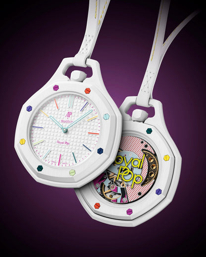 Audemars Piguet x Swatch Royal Pop Style Colorful Pocket Watch Retro-Inspired Collectible Watch